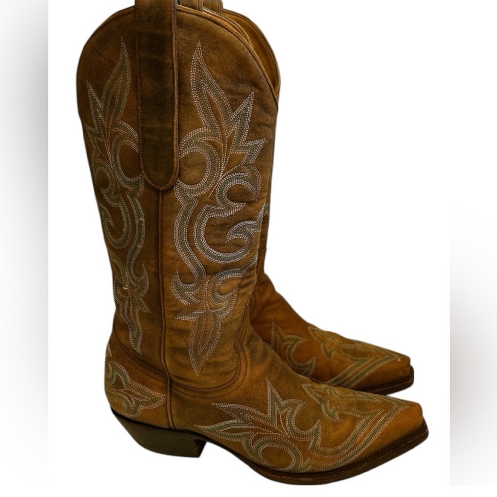 Old Gringo Women’s Brown Western Cowboy Boots with Turquoise Embroidery 6B - Picture 2 of 12